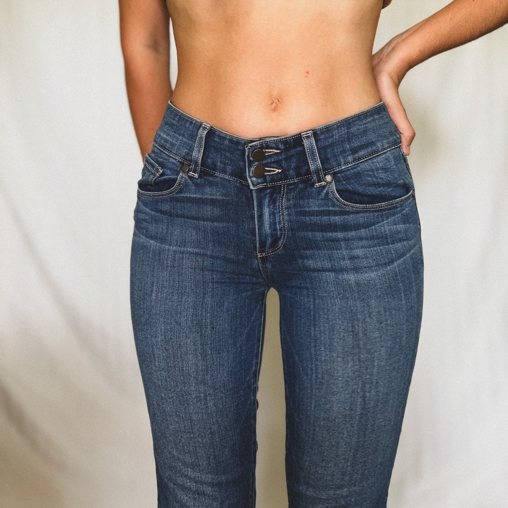 PAIGE hidden hills straight low rise jeans